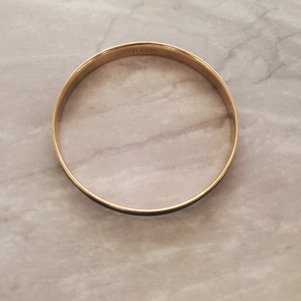 💙 Vintage 2000's 00's Y2K J.Crew Blue Enamal Skinny Bangle Bracelet 💙 - Picture 7 of 9